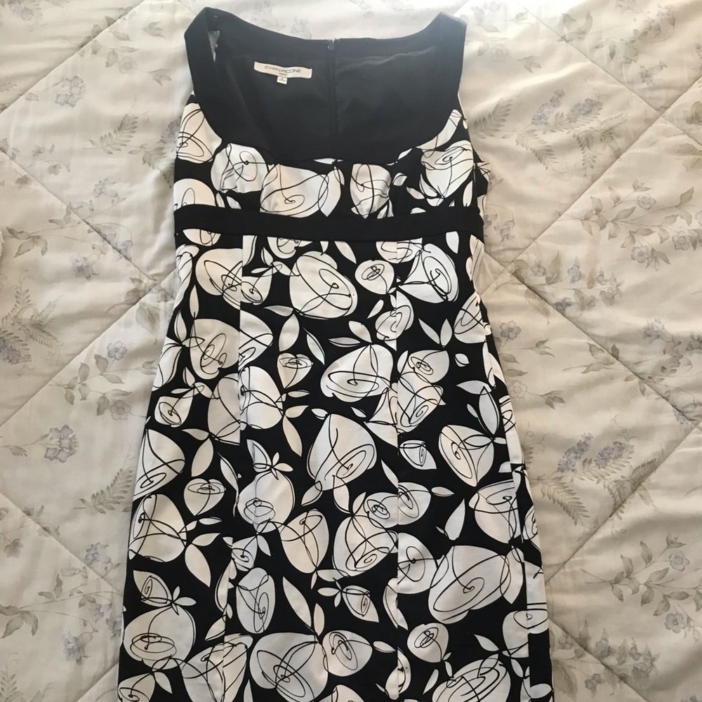 Evan Picone black and white dress